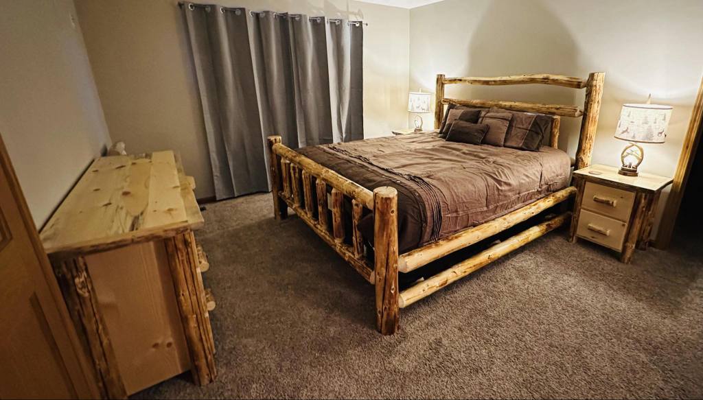 Deluxe Double Log Sided Rustic Bed Frame (Ready to Assemble)