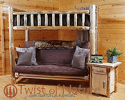 Futon Log Bunk Bed - Twist of Nature