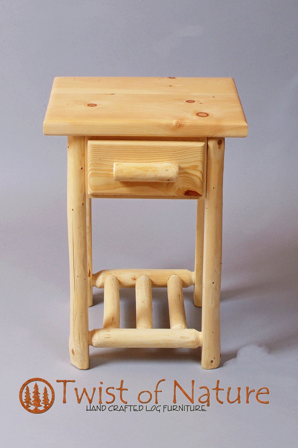 Space Saver Nightstand - Drawer & Shelf - Twist of Nature
