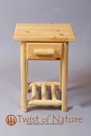 Space Saver Nightstand - Drawer & Shelf - Twist of Nature