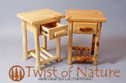 Space Saver Nightstand - Drawer & Shelf - Twist of Nature
