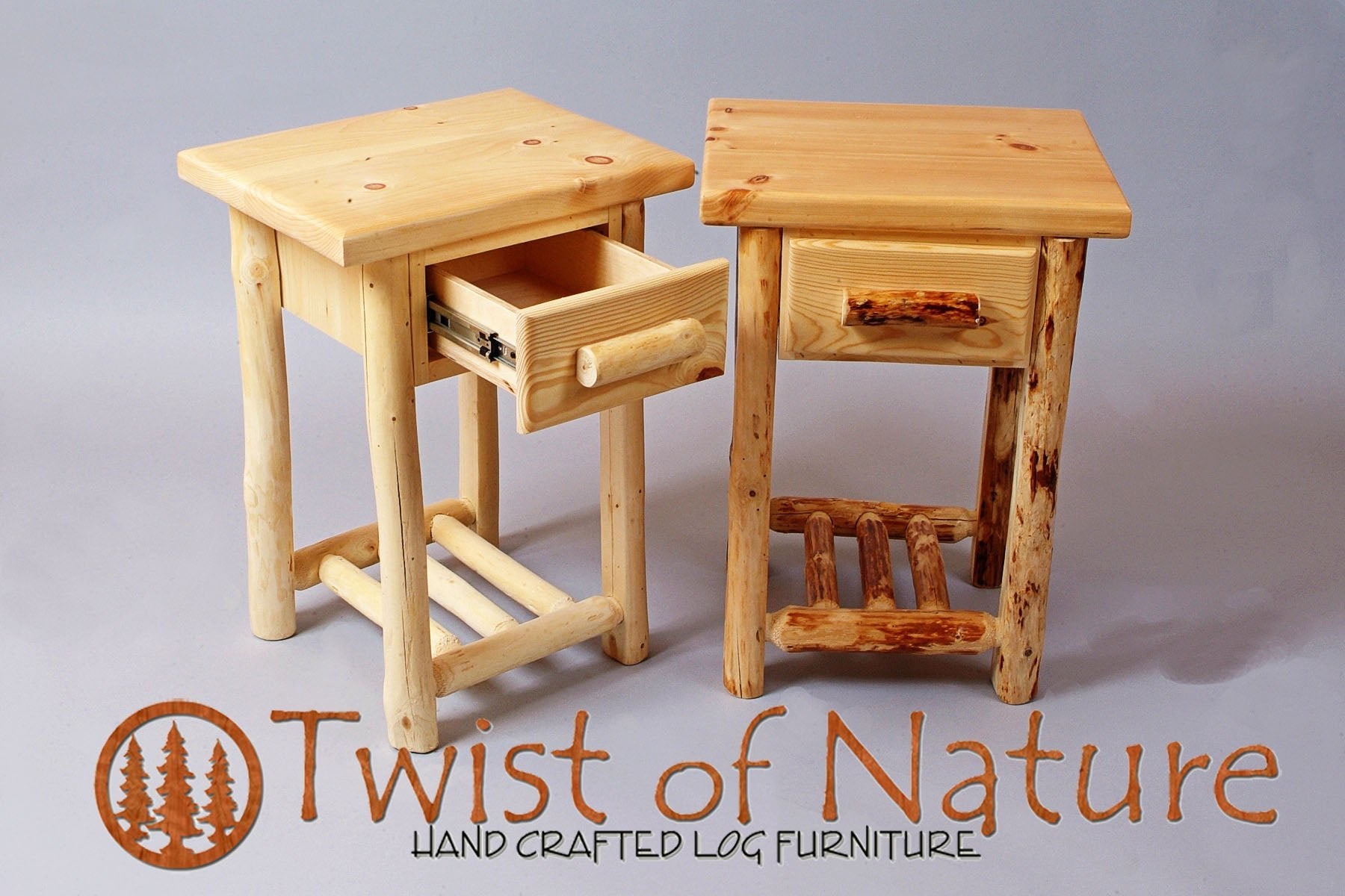 Space Saver Nightstand - Drawer & Shelf - Twist of Nature