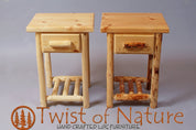Space Saver Nightstand - Drawer & Shelf - Twist of Nature