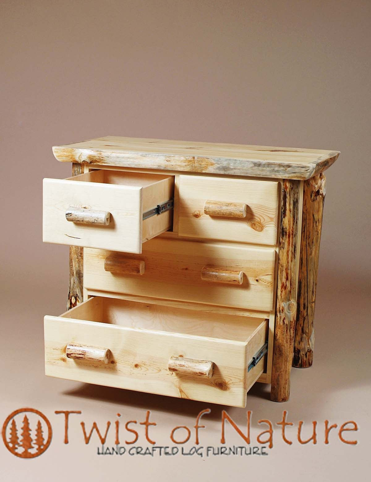 Split Drawer Log Dresser - Twist of Nature