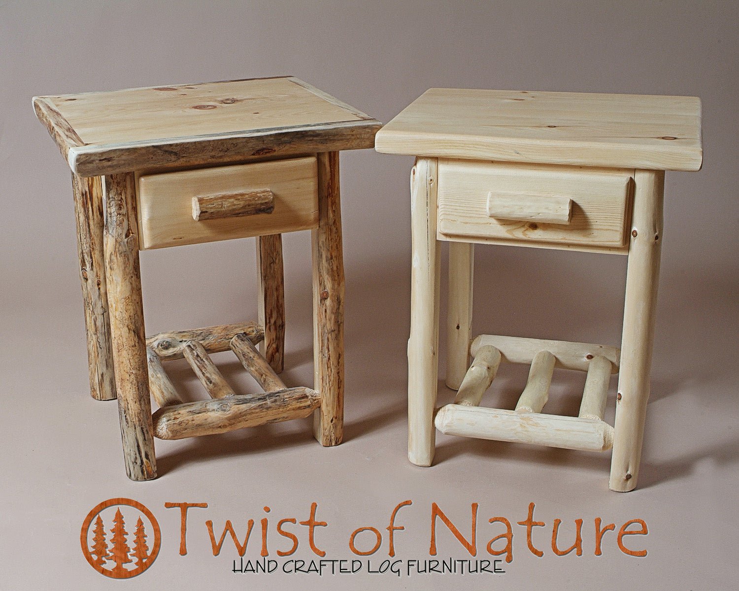 Standard Nightstand - Drawer & Shelf - Twist of Nature