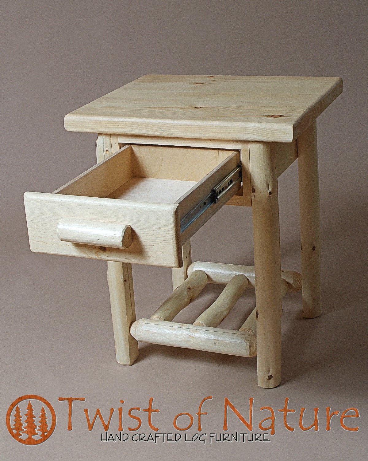 Standard Nightstand - Drawer & Shelf - Twist of Nature