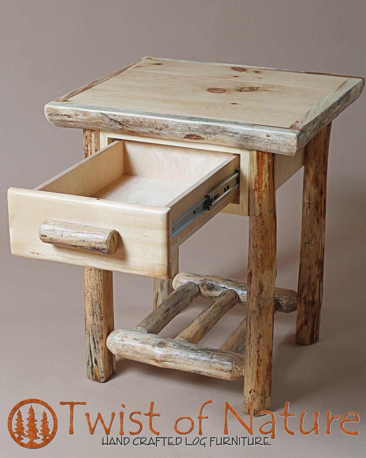 Standard Nightstand - Drawer & Shelf - Twist of Nature