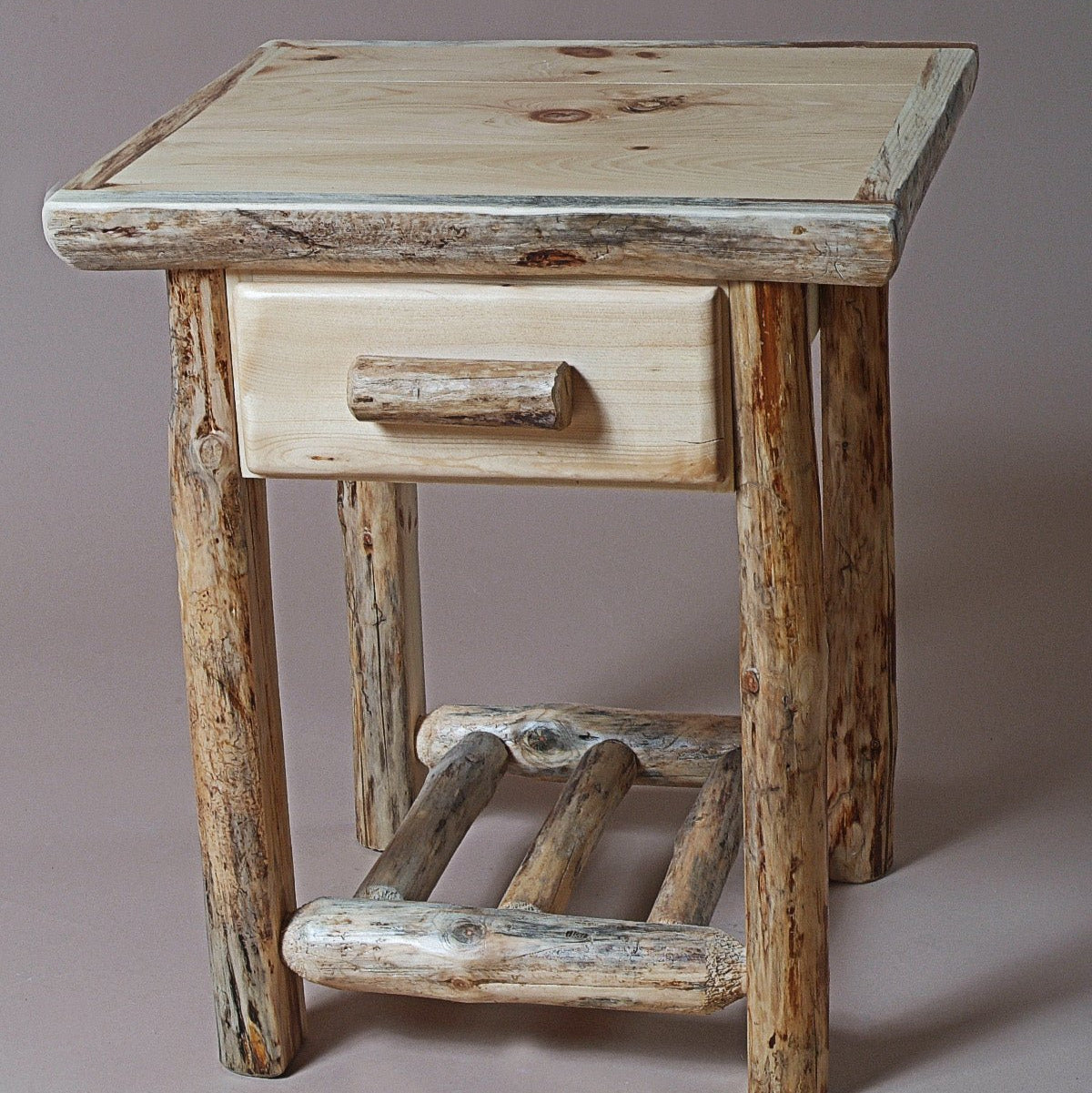 Standard Nightstand - Drawer &amp; Shelf - Twist of Nature